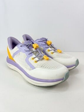 Kizik Women’s London Sneakers White Pastel Lilac Slip On Shoes size 10